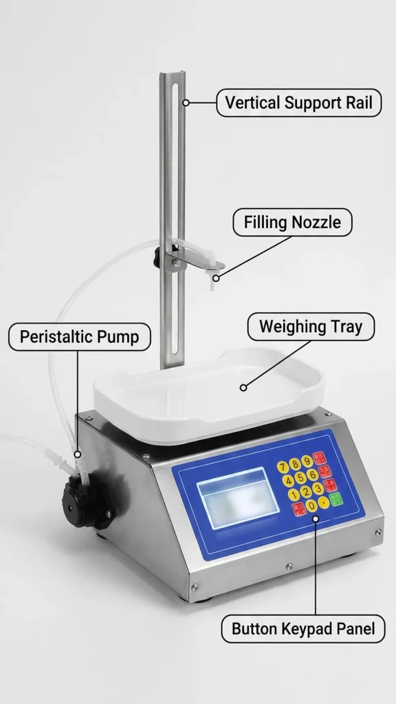 Semi-automatic High Precision Plastic Packaging Liquid Machine for Milk Juice Liquor Cream Beverage Soy Sauce Liquid Soap - Detail image 3