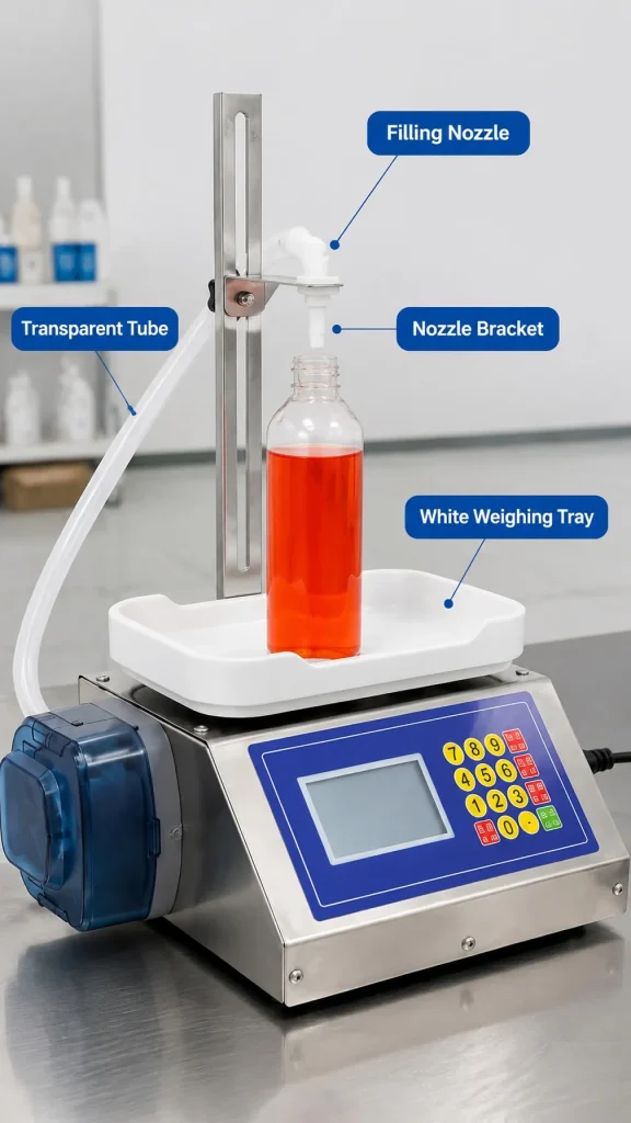 CSY 1200 Semi Auto Peristaltic Pump Liquid Filling Machine 2 to 100g Range for Glue Essence Oil and Chemical Solutions - Detail image 5