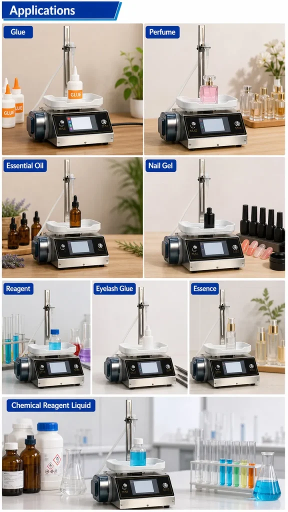CSY1200 Desktop Semi-Automatic Peristaltic Pump Liquid Filling Machine 100g Filling Range 0.2g Accuracy Touch Screen - Detail image 4