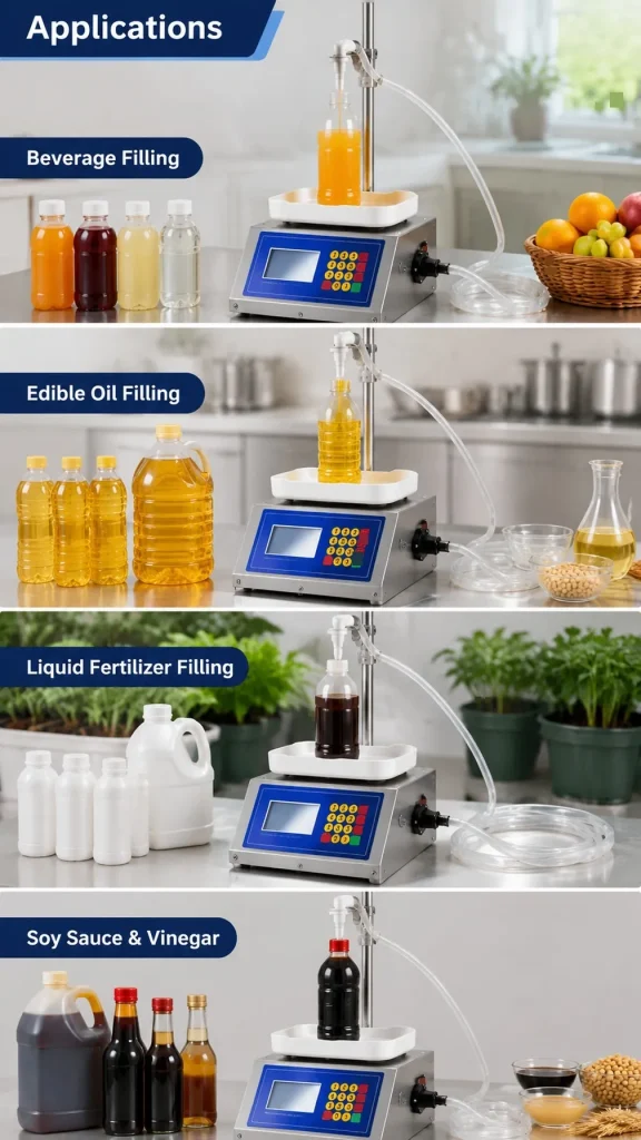 CSY3200 Small Weighing Type Quantitative Liquid Dispense Canned Sesame Paste Edible Oil Glue Viscous Volumetric Filling Machine - Detail image 4
