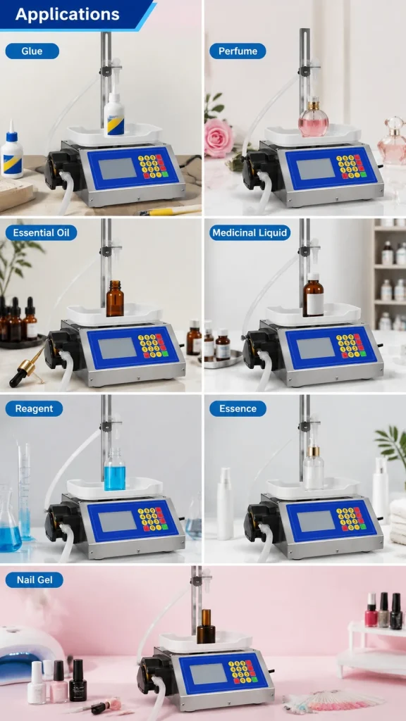 CSY 3500 Semi Auto Peristaltic Pump Liquid Filling Machine 10 to 500g Range for Glue Essence Oil and Chemical Solutions - Detail image 4