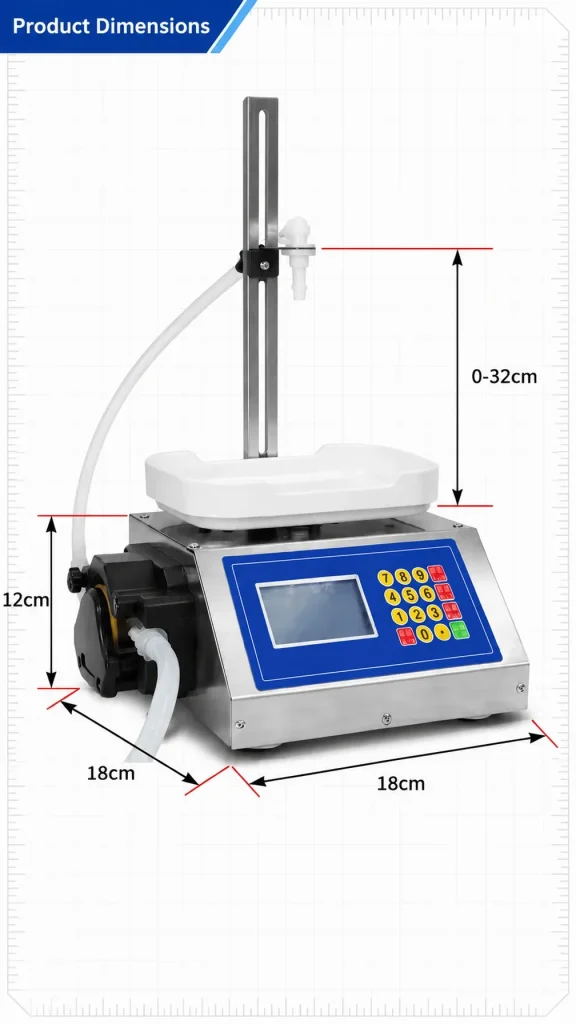 CSY 3500 Semi Auto Peristaltic Pump Liquid Filling Machine 10 to 500g Range for Glue Essence Oil and Chemical Solutions - Detail image 6