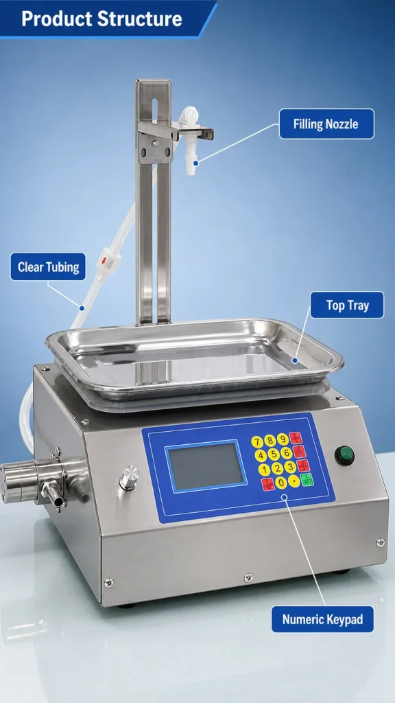 CSY-6500 Small Weighing Quantitative Filler with Corrosion Resistant Magnetic Pump for Oil Cleaner & Multi Liquids - Detail image 3