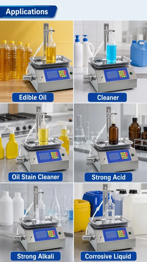 CSY-6500 Small Weighing Quantitative Filler with Corrosion Resistant Magnetic Pump for Oil Cleaner & Multi Liquids - Detail image 4
