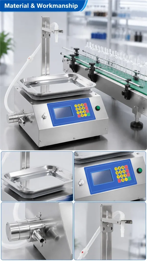 CSY-6500 Small Weighing Quantitative Filler with Corrosion Resistant Magnetic Pump for Oil Cleaner & Multi Liquids - Detail image 5