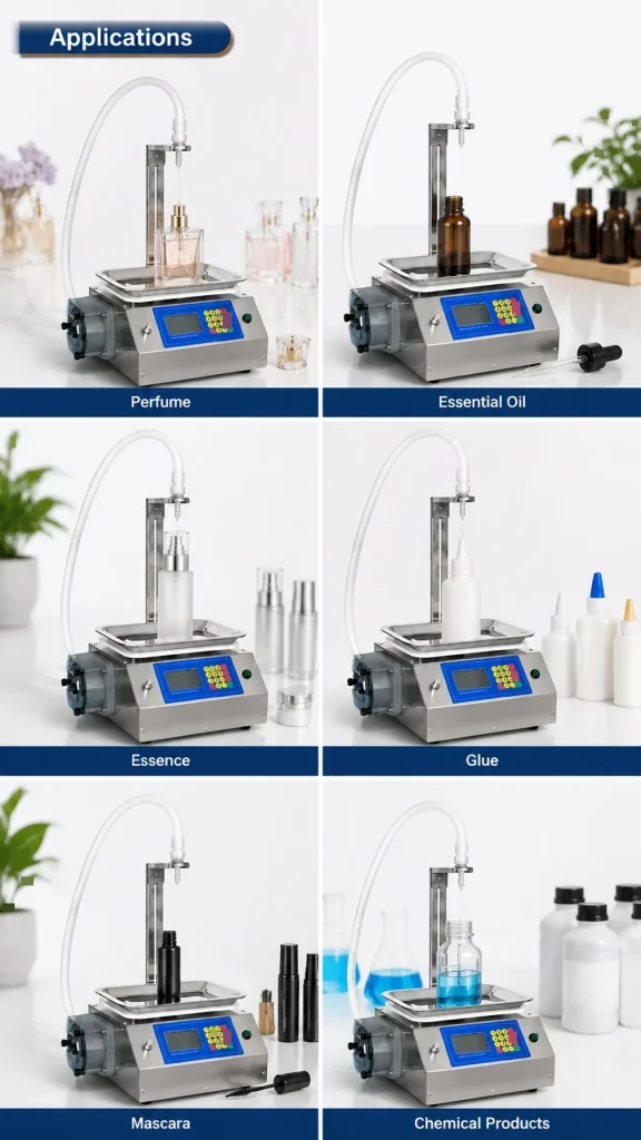 CSY 7500 Semi Auto Peristaltic Pump Liquid Filling Machine 10 to 5000g Range for Glue Essence Oil and Chemical Solutions - Detail image 4