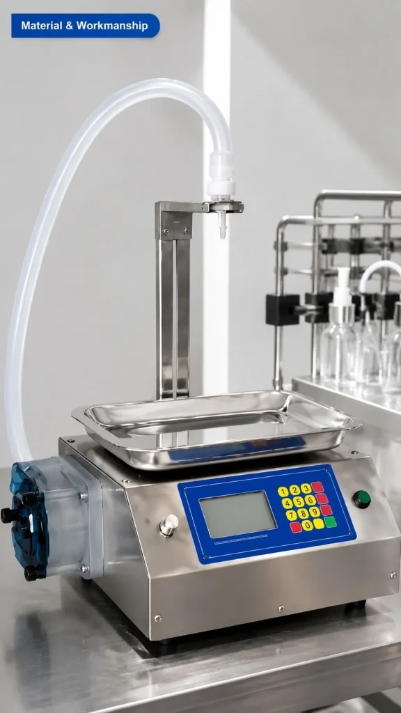 CSY 7500 Semi Auto Peristaltic Pump Liquid Filling Machine 10 to 5000g Range for Glue Essence Oil and Chemical Solutions - Detail image 5