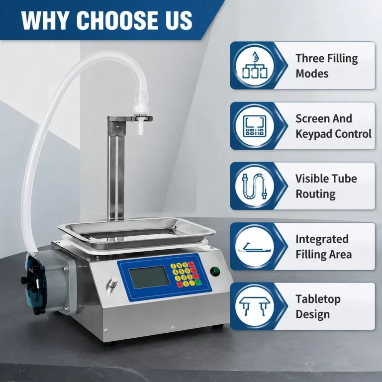 CSY 7500 Semi Auto Peristaltic Pump Liquid Filling Machine 10 to 5000g Range for Glue Essence Oil and Chemical Solutions - Main image 2