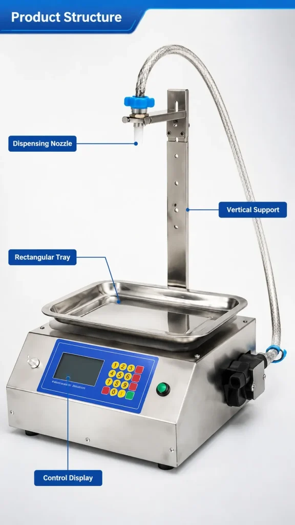 CSYL10 Small Weighing Type Quantitative Liquid Dispense Canned Sesame Paste Edible Oil Glue Viscous Volumetric Filling Machine - Detail image 3