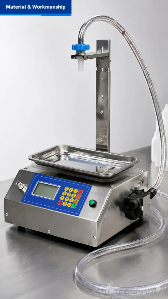 CSYL17 Small High Precision Semi-Automatic Volumetric Filling Machine for Canned Edible Oil Water Juice Viscous Liquids - Detail image 5