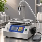 CSYL17 Small High Precision Semi-Automatic Volumetric Filling Machine for Canned Edible Oil Water Juice Viscous Liquids - Main image 4