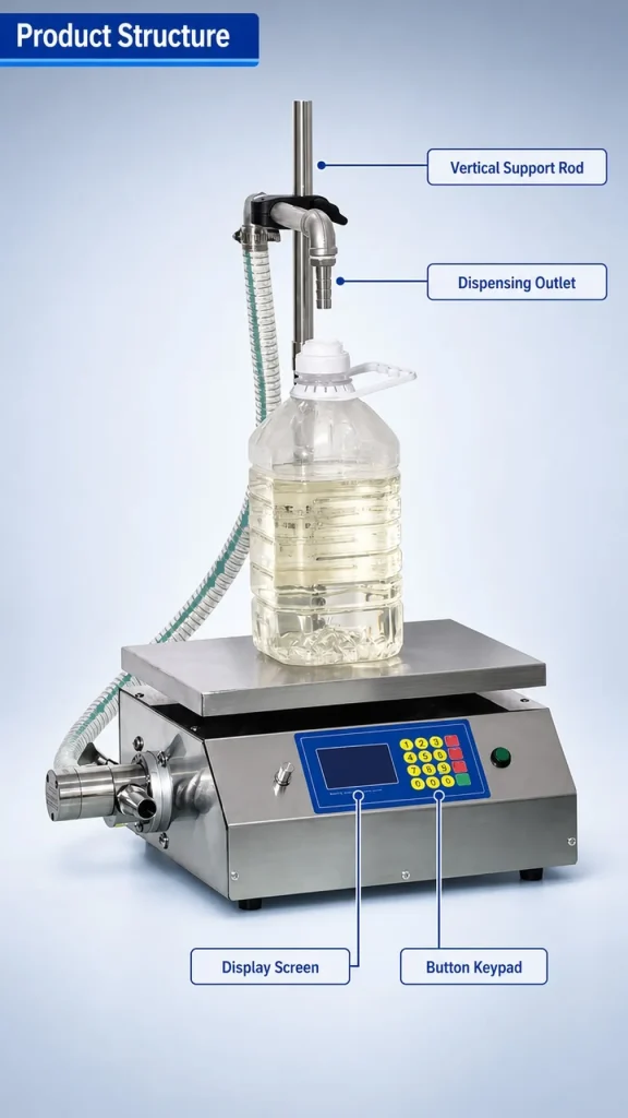 CSY-L30 Small Weighing Quantitative Filler with Corrosion Resistant Magnetic Pump for Oil Cleaner & Multi Liquids - Detail image 3