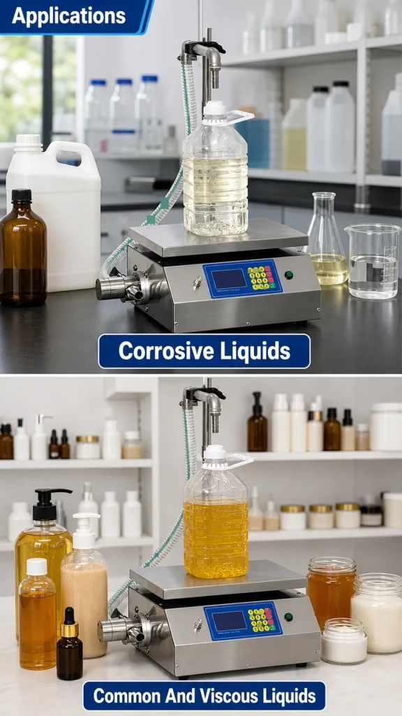 CSY-L30 Small Weighing Quantitative Filler with Corrosion Resistant Magnetic Pump for Oil Cleaner & Multi Liquids - Detail image 4