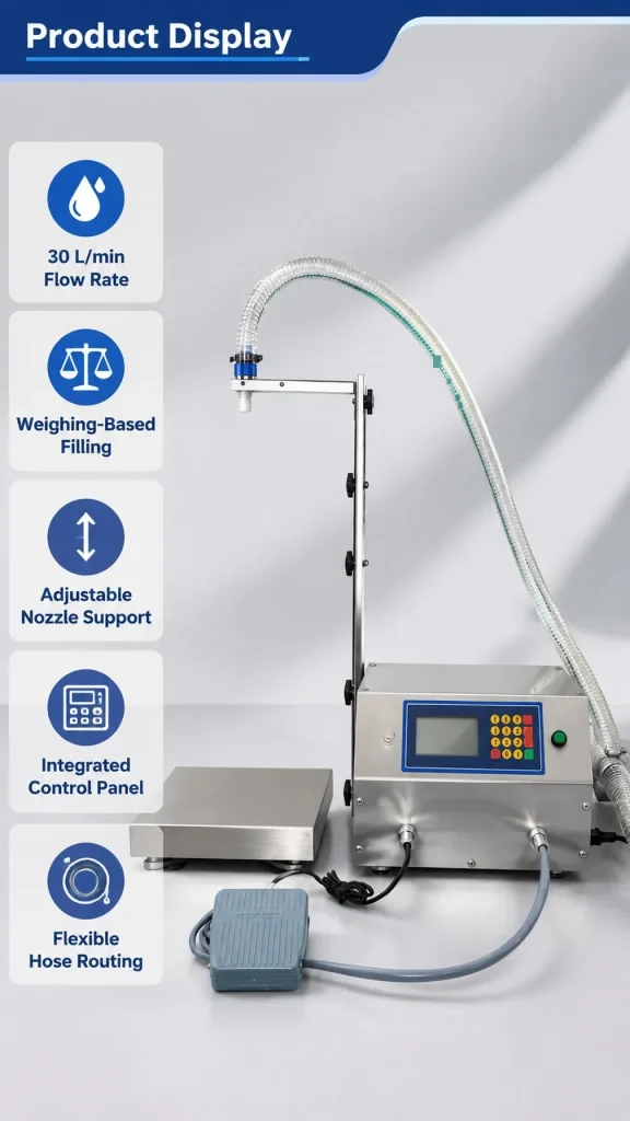 CSY-L36 Semi Auto Liquid Filling Machine Desktop Diaphragm Pump Filler 30g to 30kg Capacity for Beverage Sauce Vinegar Oil - Detail image 1