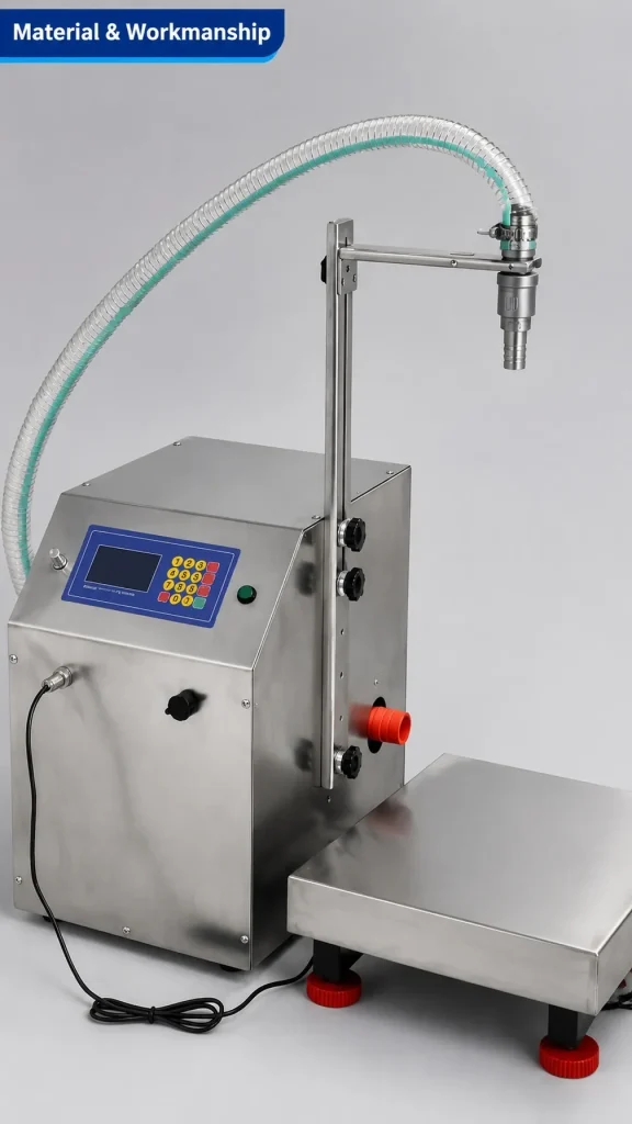 CSYL72 High Precision Semi-Automatic Volumetric Machine for Canned Edible Oil Water Juice Viscous Liquids Small Weighing - Detail image 5