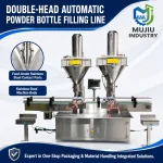 Automatic Double-Head Powder Bottle Filling Line 5g-1kg High Speed Twin Screw Dosing Machine for Jars and Cans - Main image 4
