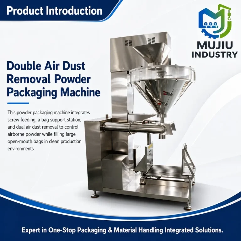 Double Air Dust Removal Powder Packaging Machine 1-10kg High-Dose Semi-Automatic Servo Screw Filler with Bag Support - Main image 2