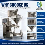 Double Air Dust Removal Powder Packaging Machine 1-10kg High-Dose Semi-Automatic Servo Screw Filler with Bag Support - Main image 3