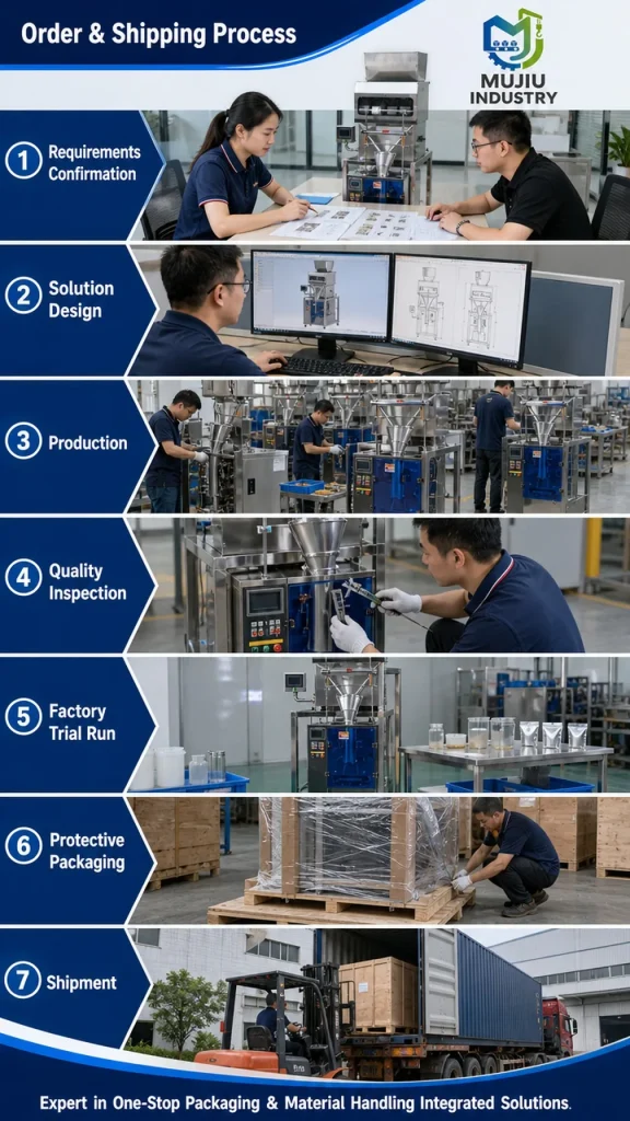 Fully Automatic Four-Head Quantitative Packing Machine 20-1000g VFFS Vertical Form Fill Seal for Granules - Detail image 6