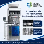 Fully Automatic Four-Head Quantitative Packing Machine 20-1000g VFFS Vertical Form Fill Seal for Granules - Main image 4