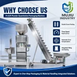 Automatic 10-50kg Powder Quantitative Packaging Machine H-A25 with Double Screw Feeding and Sewing Conveyor - Main image 3
