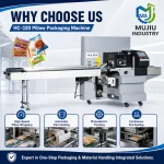 HC-320 Automatic Horizontal Pillow Packing Machine Flow Wrapping Machine for Biscuits Snack Bars and Bakery Products - Main image 3