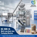 HC-90B-4L Automatic Four-Lane Back-Seal Powder Granule VFFS Sachet Packing Machine with Auger Metering and Touchscreen Control - Main image 5