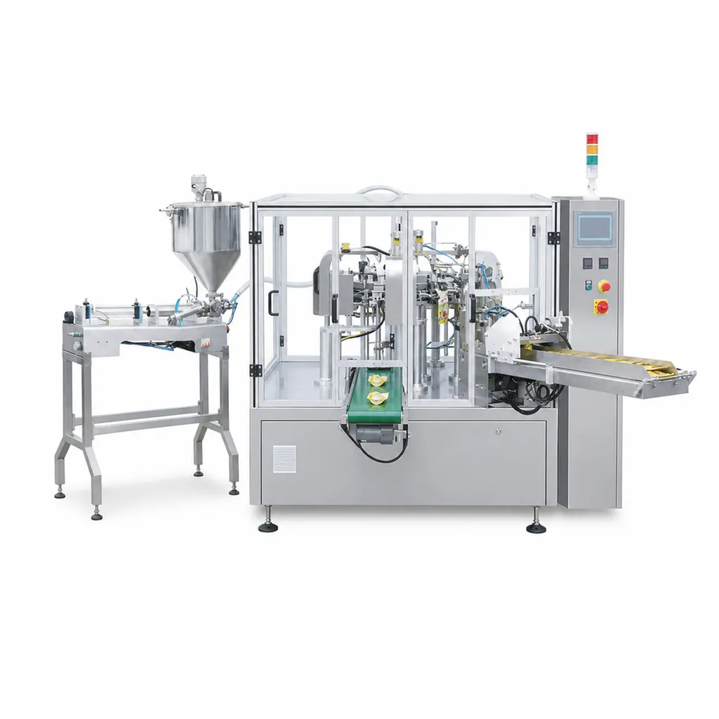 XG6/8-200L Automatic Premade Pouch Liquid Filling Machine Doypack Filling Sealing Machine for Paste Sauce and Liquid Seasoning - Main image 1