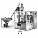 XG8-200P powder premade pouch packing machine on a white background
