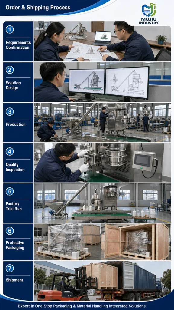 MUJIU H-50 10-50kg Granule Quantitative Packaging Machine Automatic Weighing Bag Filling Sealing Machine with Screw Feeder - Detail image 6