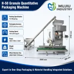 MUJIU H-50 10-50kg Granule Quantitative Packaging Machine Automatic Weighing Bag Filling Sealing Machine with Screw Feeder - Main image 6