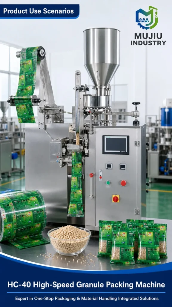 MUJIU HC-40 High-Speed Granule Packing Machine Automatic 3/4 Side Sealing Bagging Machine for 1-15g Granules - Detail image 4