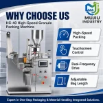 MUJIU HC-40 High-Speed Granule Packing Machine Automatic 3/4 Side Sealing Bagging Machine for 1-15g Granules - Main image 3