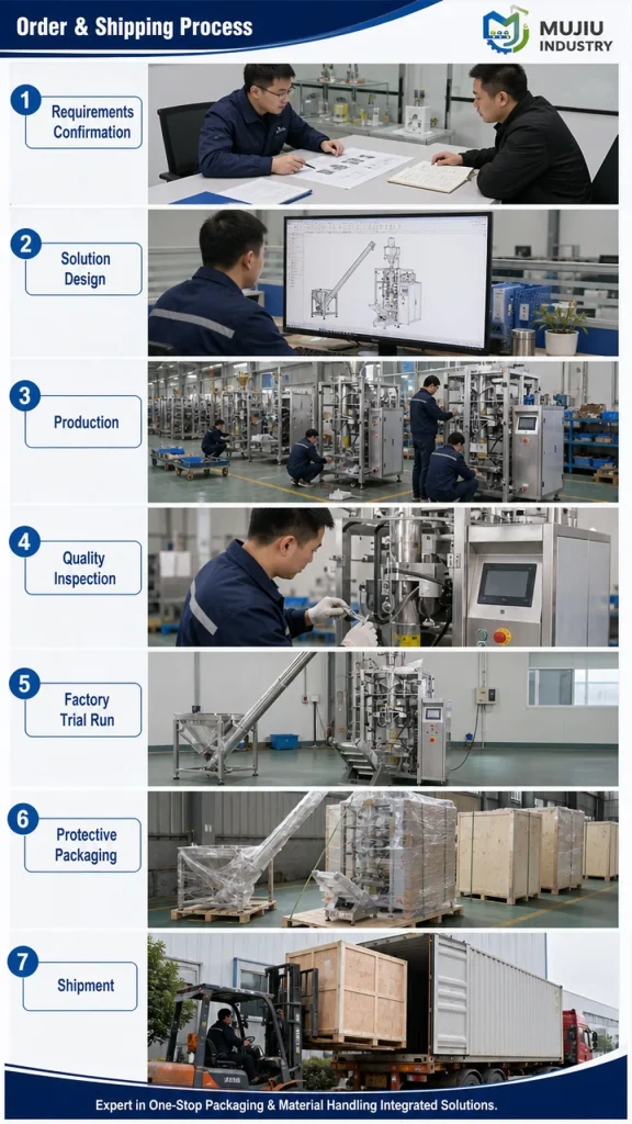 MUJIU HC-520 Pneumatic Back-Seal Powder Packing Machine Automatic Vertical Form Fill Seal Machine with Screw Feeder - Detail image 6