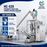 MUJIU HC-520 Pneumatic Back-Seal Powder Packing Machine Automatic Vertical Form Fill Seal Machine with Screw Feeder - Main image 3