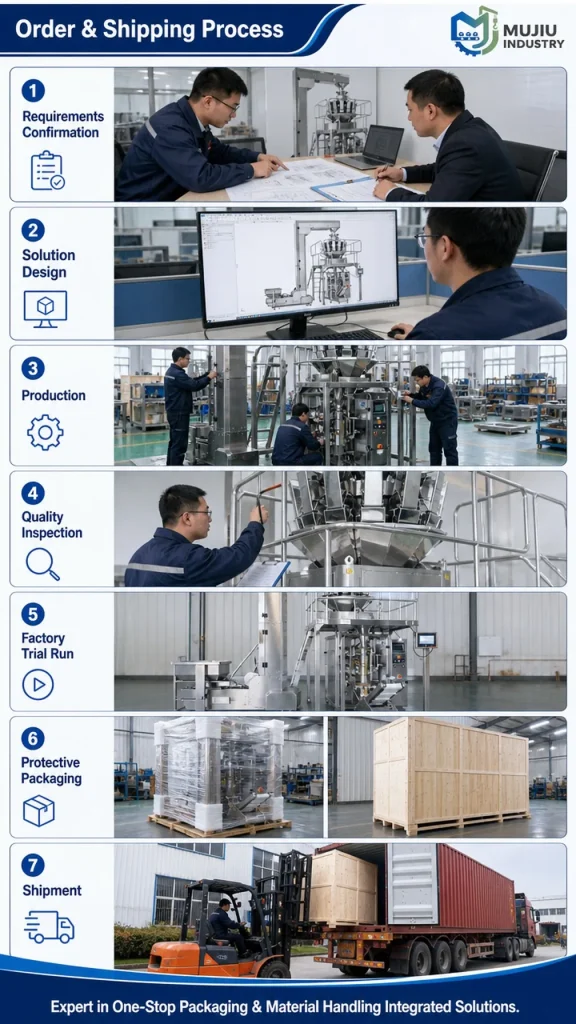 MUJIU HC-720 Automatic 10-Head Combination Weigher Packing Machine System for Granules Snacks Grains 10g-3000g - Detail image 6