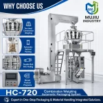 MUJIU HC-720 Automatic 10-Head Combination Weigher Packing Machine System for Granules Snacks Grains 10g-3000g - Main image 3