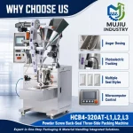 MUJIU HCB4-320AT-L1/L2/L3 Powder Screw Back-Seal Three-Side Packing Machine Automatic Small Sachet Filling Machine - Main image 3