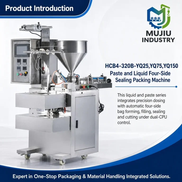 MUJIU HCB4-320B-YQ25/YQ75/YQ150 Automatic Paste and Liquid Four-Side Sealing Packing Machine Sachet Filling Machine - Main image 2
