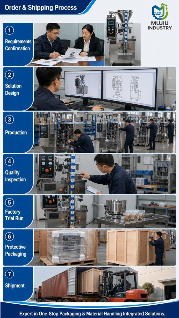 MUJIU HCB4-320C1-Z3D Automatic Particle Back-Seal Three-Side Packing Machine Rotary Cup Filling Bagging Machine - Detail image 6