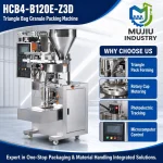 MUJIU HCB4-B120E-Z3D Automatic Triangle Bag Granule Packing Machine Rotary Cup Pyramid Sachet Filling Machine - Main image 3
