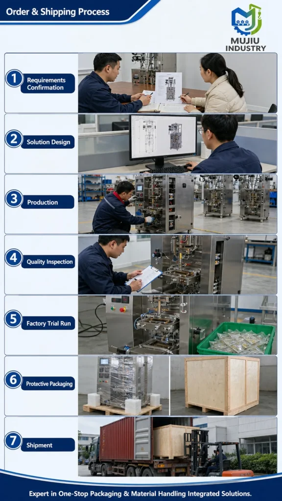 MUJIU HCB4-JL320C1-F Automatic Jelly Strip Vertical Packing Machine Self-flowing Feeding Back-Seal Sachet Machine - Detail image 6