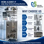 MUJIU HCB4-JL320C1-F Automatic Jelly Strip Vertical Packing Machine Self-flowing Feeding Back-Seal Sachet Machine - Main image 3