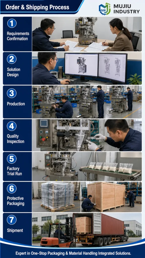 HCB5-3015B Automatic 4 Side Seal Powder Screw Packing Machine Sachet Pouch Filler for Spices Coffee Milk Flour VFFS Packaging - Detail image 6