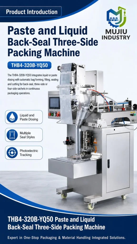 Automatic Liquid Paste Packing Machine Back Seal 3 Side Seal Sachet Pouch Filling Machine VFFS for Sauce Honey Shampoo - Detail image 1