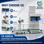 YZ-A25FJS Automatic Double Station Powder Packing Machine 25-60kg Heavy Bag Filler with Weighing Sewing Conveyor - Main image 3