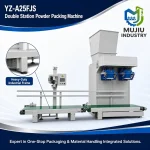 YZ-A25FJS Automatic Double Station Powder Packing Machine 25-60kg Heavy Bag Filler with Weighing Sewing Conveyor - Main image 4