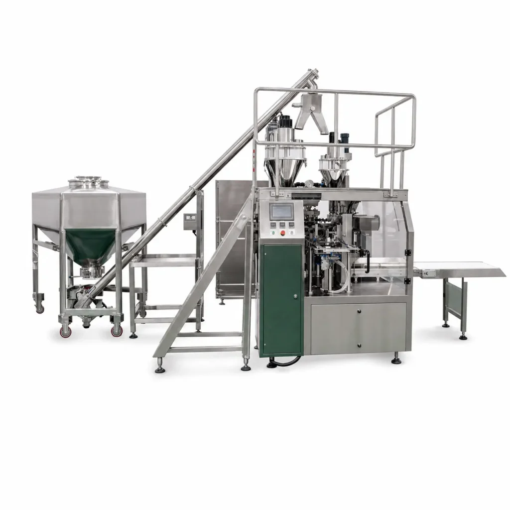 Automatic Double Head Powder Weighing Feeding Bag Packaging Machine Premade Bag Filling Sealing Equipment for Powder Packing - Main image 1