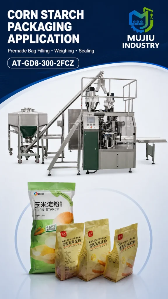 Automatic Double-Head 1-3kg Powder Bag Packaging Machine AT-GD8-300-2FCZ for Corn Starch Flour - Detail image 5