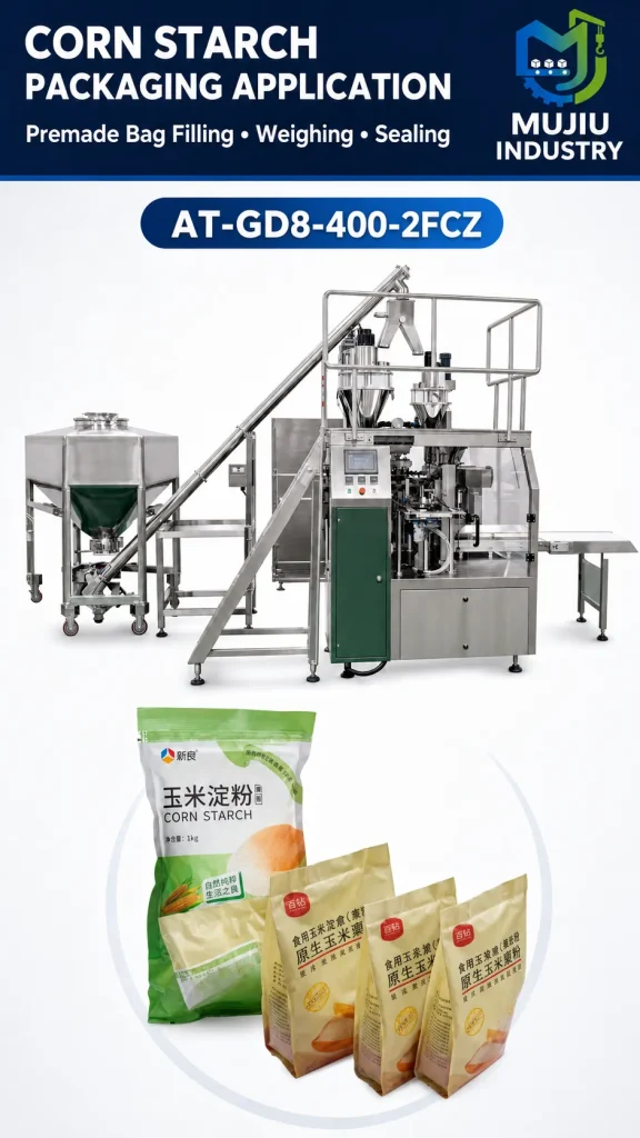 Automatic Double-Head 1-5kg Powder Bag Packaging Machine AT-GD8-400-2FCZ for Large Starch Flour Pouch - Detail image 5